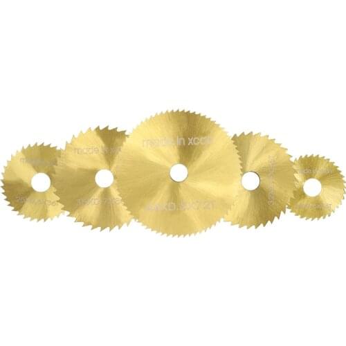 22/25/32/35/44mm Mini Circular Saw Blade Set Titanium Coated Rotary Tools HSS Cutting Disc Wood Metal Saw Disc Power Tool