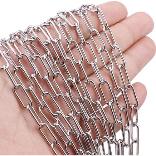 Do Not Fade Big Thick Chain Width Stainless Steel Cable Chains Findings DIY Jewelry Making Supplies Wholesale Lots Bulk