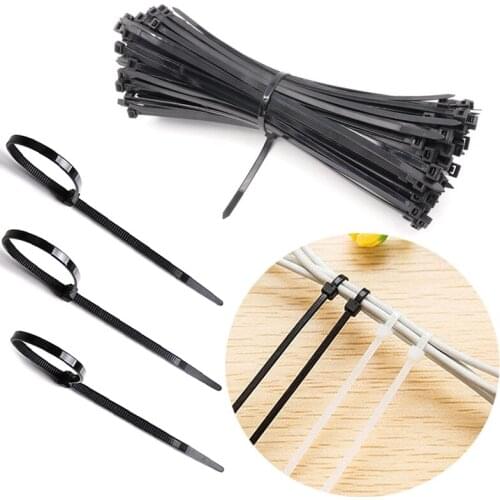 Nylon Plastic Network Cable Wire 100PCS 3x100mm Organiser Zip Tie Cord Strap