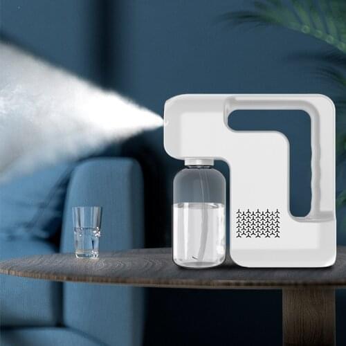 480ml Nano Spray Fog Fogger Steam Gun USB Rechargeable Nano Blue Light Steam Spray Disinfection Sprayer Gun