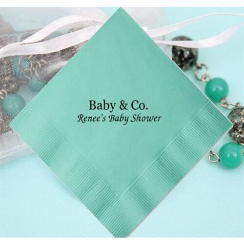 Personalized Napkins Baby Shower Cocktail Beverage Paper Party Monogram Luncheon Avail! Bridal shower First Communion Wedding