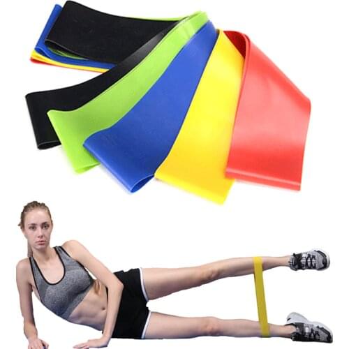 Yoga Rubber Resistance Bands Indoor Outdoor Fitness Equipment 0.4mm-1.2mm Pilates Sport Training Workout Elastic Bands