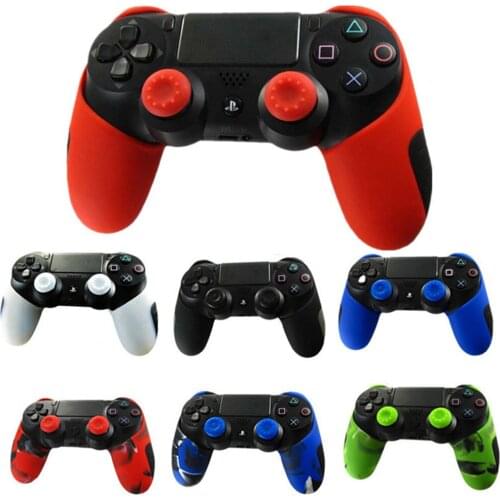 For PS4 SLIM PRO Controller Silicon Skin Case Thumb Grip Cap Protection Thickness Half Cover Playstation 4 PS4 Pro /Slim Protect