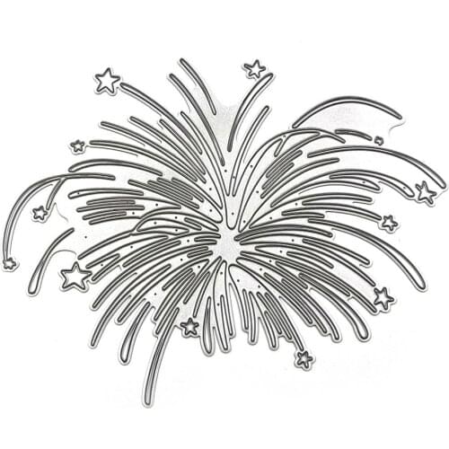 Carbon Steel Romantic fireworks Cutting Die Embossing Stencil Template Mold DIY Paper Art Handcraft Scrapbook Bookmark Card Deco