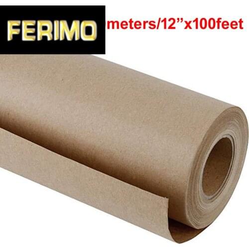 30 Meters Brown/white Kraft Wrapping Paper Roll For Wedding Birthday Party Gift Wrapping Parcel Packing kraft paper Art Craft