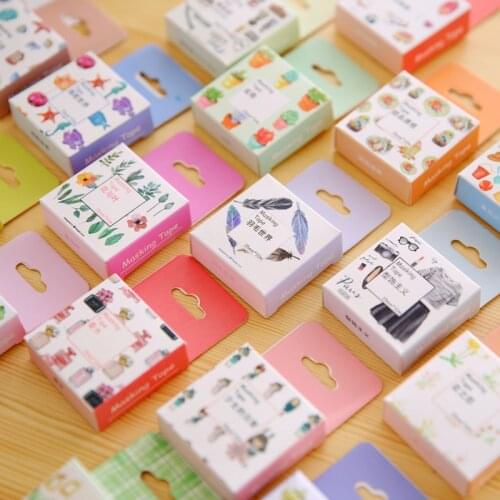 Japanese original Watercolor Painting Washi Fengshui color Adhesive Craft Tape DIY Scrapbooking Sticker Craft Tape Gift