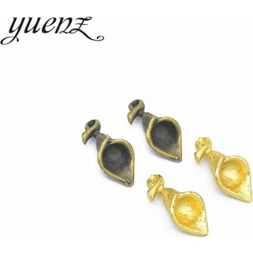 YuenZ 20pcs 3 Colors Antique bronze flower Zinc alloy Jewelry DIY Charms Pendant Necklace,Eearrings 19*9mm Q159
