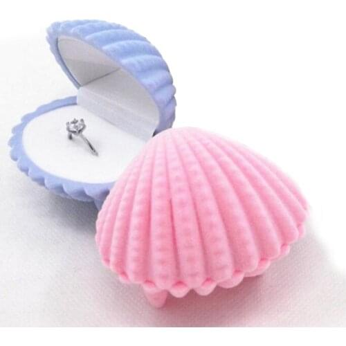 Hot Women Shell Shape Jewelry Display Gift Box Necklace/Earrings/Ring Case Gift New