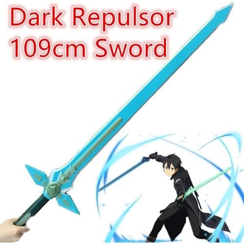 1:1 Asuna Weapon 109cm SAO Big Sword Dark Repulser Cosplay Sword Elucidator Sword Art Online Model PU Gift Toy