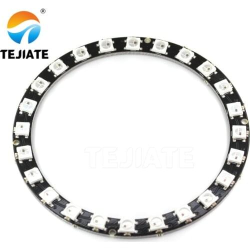 1PCS 24 Bit WS2812B 5050 RGB LED Full Color Driving Lights Round Development-Board Serial Electronic DIY Kit