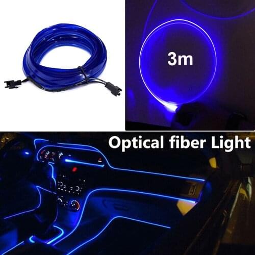 3M Car LED Interior Ambient Light Strip Decor Atmosphere Optical Fiber Lamp Door Light cars decoration accessories