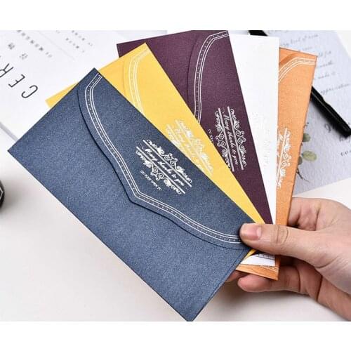 5pcs/pack Elegant gilding style envelopes Letter greeting card Envelope Five Colors 166mm*83mm