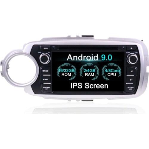 7" HD Android 9.0 Car DVD For Toyota Yaris 2012 2013 2014 2015 2016 2017 Auto Radio FM Video GPS Navigation WiFi Backup Camera