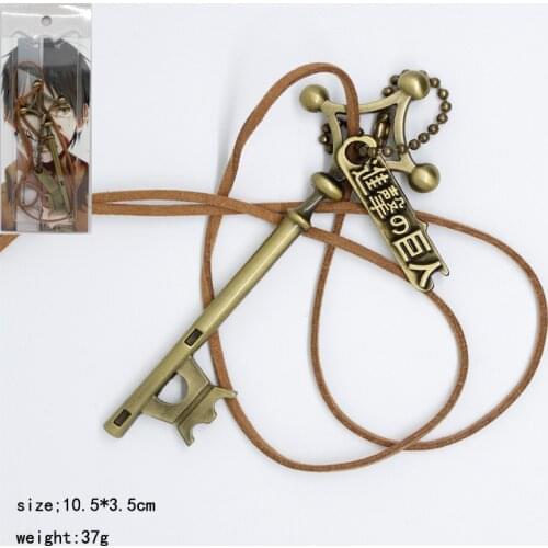 Anime Attack on Titan Original hanging collection 1/1 Eren Basement key cosplay Metal Aolly pendant necklace bracelet keychain