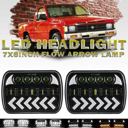 7x6 inch Car LED Headlight DRL for Jeep Wrangler YJ 1986-1995 for Jeep Cherokee XJ 1984-2001 for Toyota Pickup/MR2/Celica/Supra