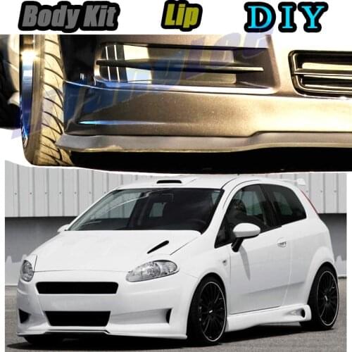 Car Bumper Lip Front Spoiler Skirt Deflector For Fiat Punto Grande Evo / Zastava Tune Car Modified Body Kit VIP Hella Flush Lips