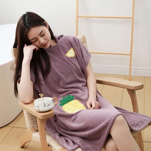 Wearable Microfiber Bathrobe Woman Shower Female Soft Bath Towel for Adults for Home Textiles Bath and Sauna Towels Bathroom