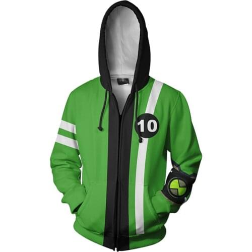 Ben10 omniverse Ben Tennyson Cosplay Hoodies Sweatshirts Women Men zipper Hoodies Long Sleeve Outerwear