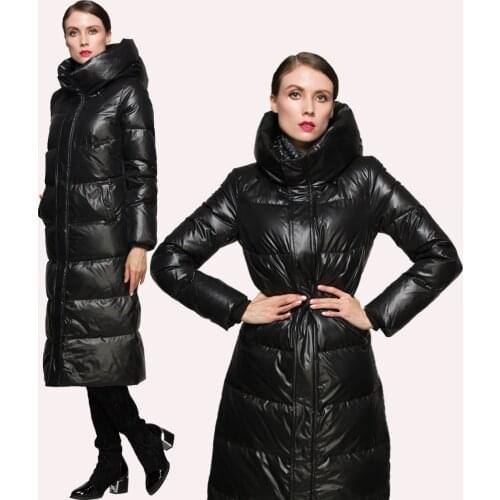 Brand Warm 90% White Duck Down Winter Jacket Parka 2020 High Quality European Thick Long Hood Jackets For Women HJ574