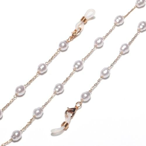 2020 Simple Pearl Beaded Glasses Chain for Women Lanyard Sunglasses Straps Cord Neck Holder Fashion Eyeglasses Accessories Gifts