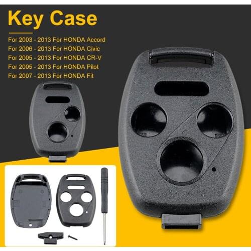 Rubber Silica gel Key Case Cover Alarm System Russian Version Fob For Honda Cr-V Civic Insight 2003 to 2013 Fob Cover