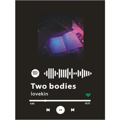 Black Acrylic Board Custom Spotify Code Personalization Music Album Cover Unique New Year Gift Couple Anniversary Photo Album