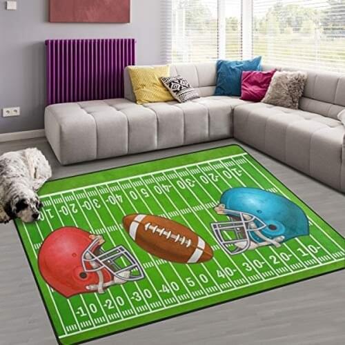 American Football Non Slip Area Rug for Living Dinning Room Bedroom Kitchen, Sport Nursery Rug Floor Carpet Tapetes De Sala