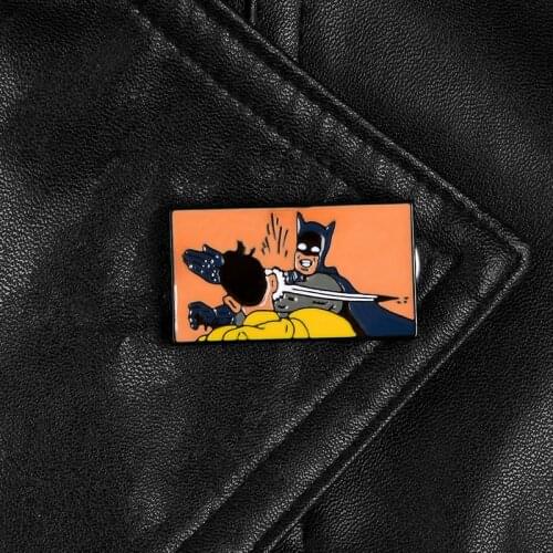 Gotham City Hero enamel pins Bat human badges Cartoon Comic brooches Clothes backpack bag Lapel pin Movie Jewelry Gifts for fans
