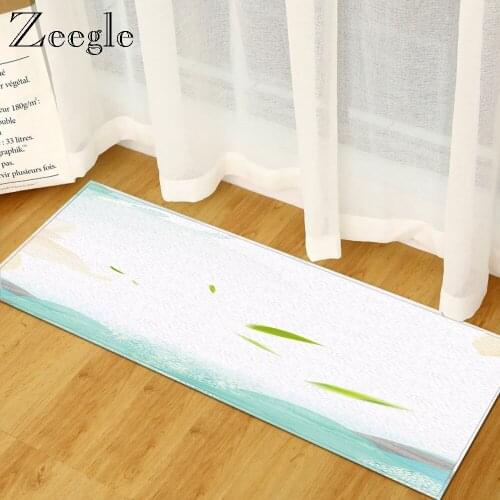 Zeegle Flannel Carpet for Living Room Home Decoration Rectangle Carpet Anti-slip Bathroom Foot Rug Home Entrance Soft Doormat