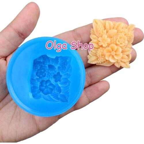 HYL016 34.4mm Flower Silicone Mold Fondant Cake Decoration Candy Resin Clay Earrings Necklace Craft Soap Candle FOOD SAFE