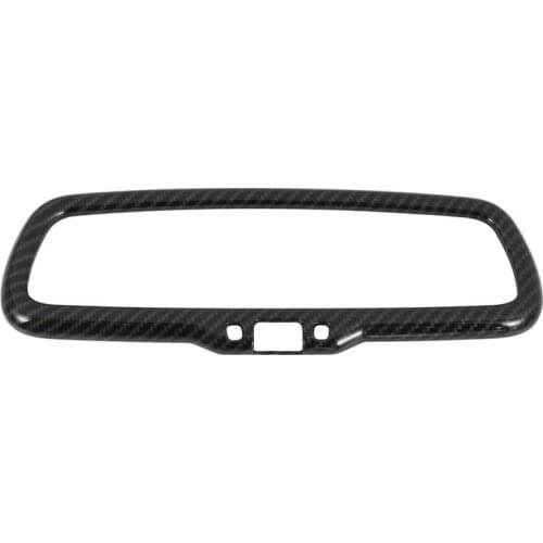 Carbon Fiber Style For Alfa Romeo Giulia Stelvio 2016 2017 2018 Abs Plastic Car Interior Rearview Mirror Frame Trim Accessories