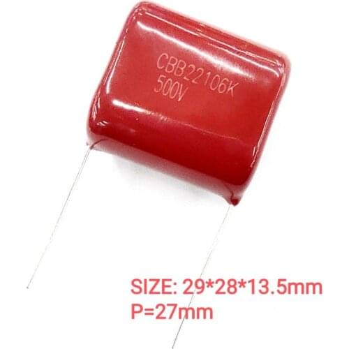 Capacitors 106 10uf 500V P27MM Type CBB Metallized Polypropylene Film