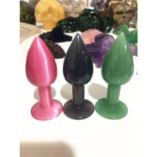 Quartz crystals carve the anal plug point chakra