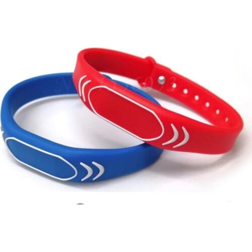 New RFID Wristbands EM4100 125KHZ Silicone bracelet adjustable electronic bracelets wrist band NFC smart card