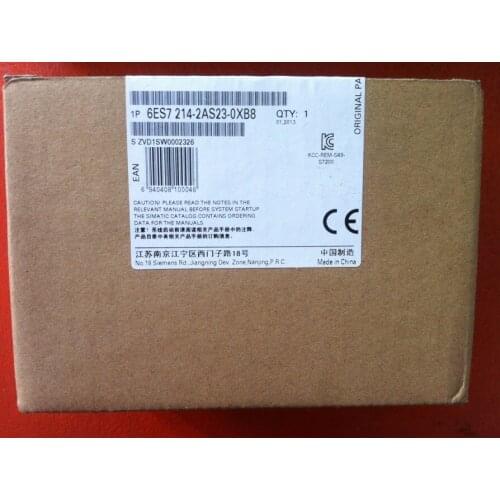 New Original 6ES7 214-2AS23-0XB8 SIMATIC S7-200 PLC, CPU224XPSI, DC PS,14DI/10DO (M) 2AI, 1AO