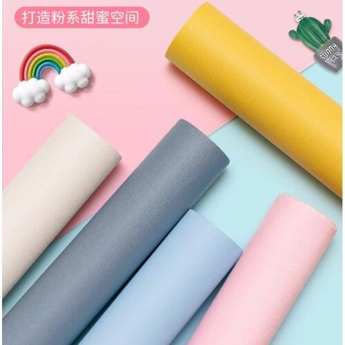 5m solid color wallpaper self-adhesive waterproof and moisture-proof bedroom renovation dormitory background wall decoration