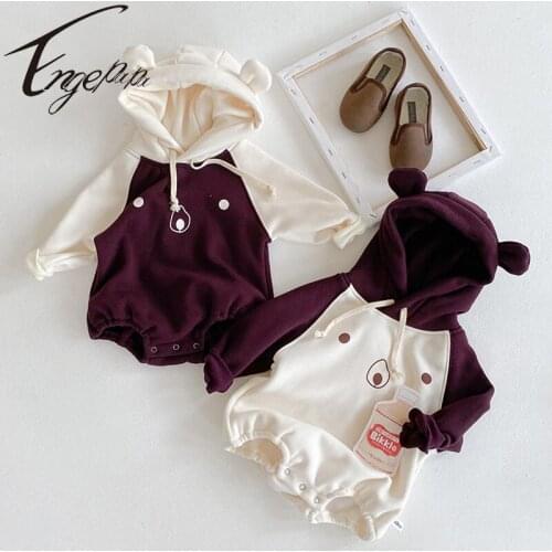 Engepapa Autumn Baby Romper Winter Newborn Baby Clothes For Girls Boys Long Sleeve Bear Thick Jumpsuit Baby Clothing Outfits