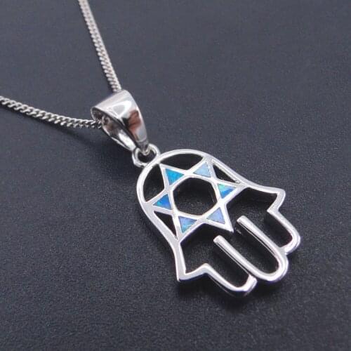 New Arrival Fashion Pendant 100% 925 Sterling Silver Jewelry Blue Fire Opal Cute Pendants Necklace for Women Child without Chain