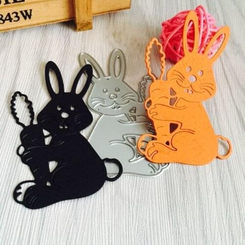 Easter Bunny Rabbit Metal Cutting Dies Stencil DIY Scrapbooking Album Stamp Paper Card Embossing Crafts Decor Crafts