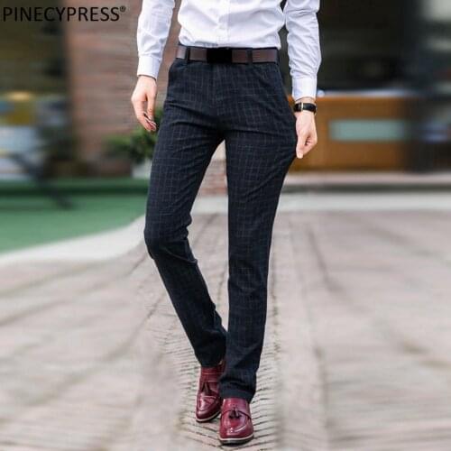 Мужские брюки в клетку Pinecypress China At AliExpress