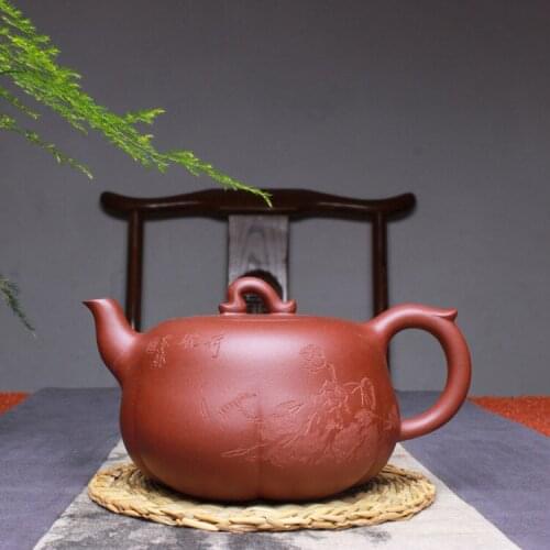 Undressed ore purple mud manual recommended fruit craft pottery carved support a undertakes to customize the teapot