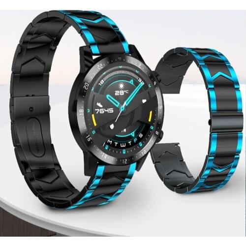 22mm Stainless Steel Strap For Huawei Watch GT2e / GT2 46mm Honor Magic 2 Smart Band Replacement Bracelet Metal Fine Wristband