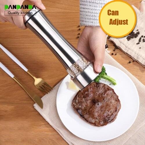 PANPANDA 304 stainless steel manual pepper mills grinding cylinders spice mill kitchen