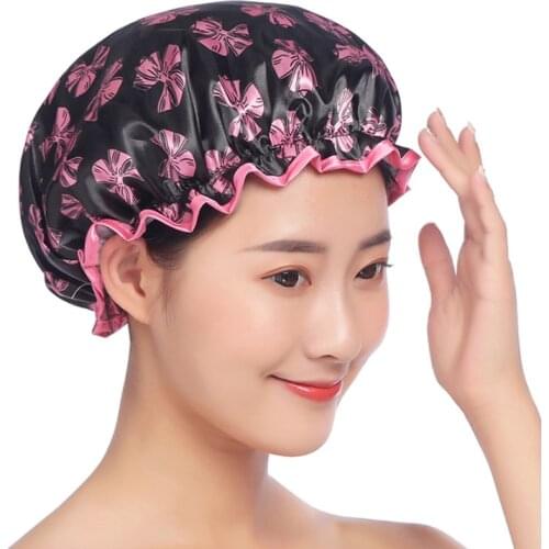 Waterproof Shower Cap High-quality Thicken Bath Hat Bathing Cap For Women Spa Bathing Accessory Hair Salon Bathroom Product