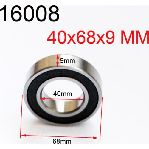 40pcs/lot 16008 bearing sealed 40x68x9 mm 16008-2RS ball bearing 40mm diameter 16008RS steel deep groove ball bearing