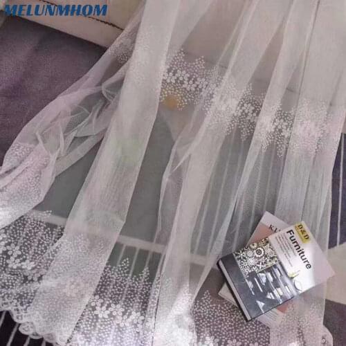 Special Offer Top Fashion Curtain Blackout Gauze Semi-shading For Sheer Snowflake Tulle For Bedroom Lace Yarn Screen
