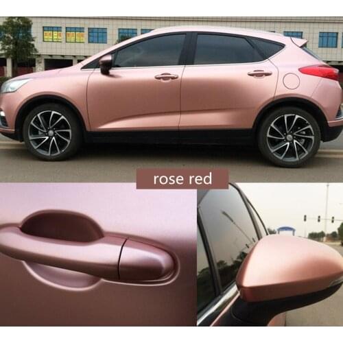 SUNICE 10/20/30/50cm Rose Gold Vinyl Wraps Lightning Metal Car Wrapping Film Vehicle Vinyl Wrap Self Adhesive with Bubble Free