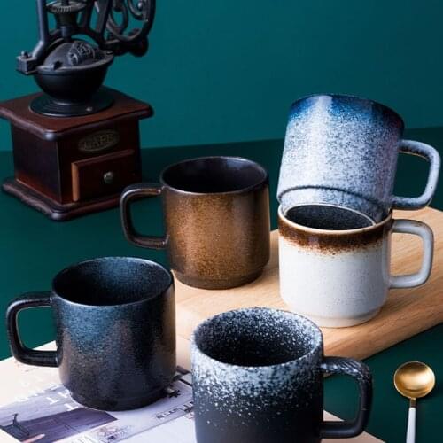 Vintage Ceramic Mug with Handle 300ml Coffee Tea Cup Home Decoration Porcelain Creative Mini Water Cup Christmas Gift