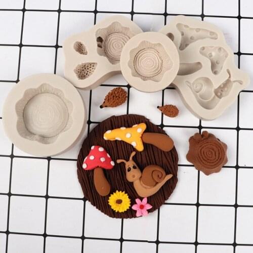 Fence Mushroom Snail Silicone Cake Decorating Mold Pastry Tool Sugarcraft Mold Polymer Clay Candy Chocolate Gumpaste Mold