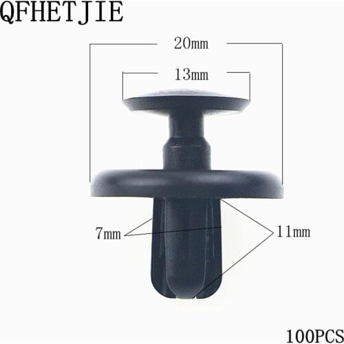 100Pcs Black Plastic Rivets Clips Auto Vehicle Car Bumper Clips Retainer Fastener Rivet Door Panel Fender Liner for BMW